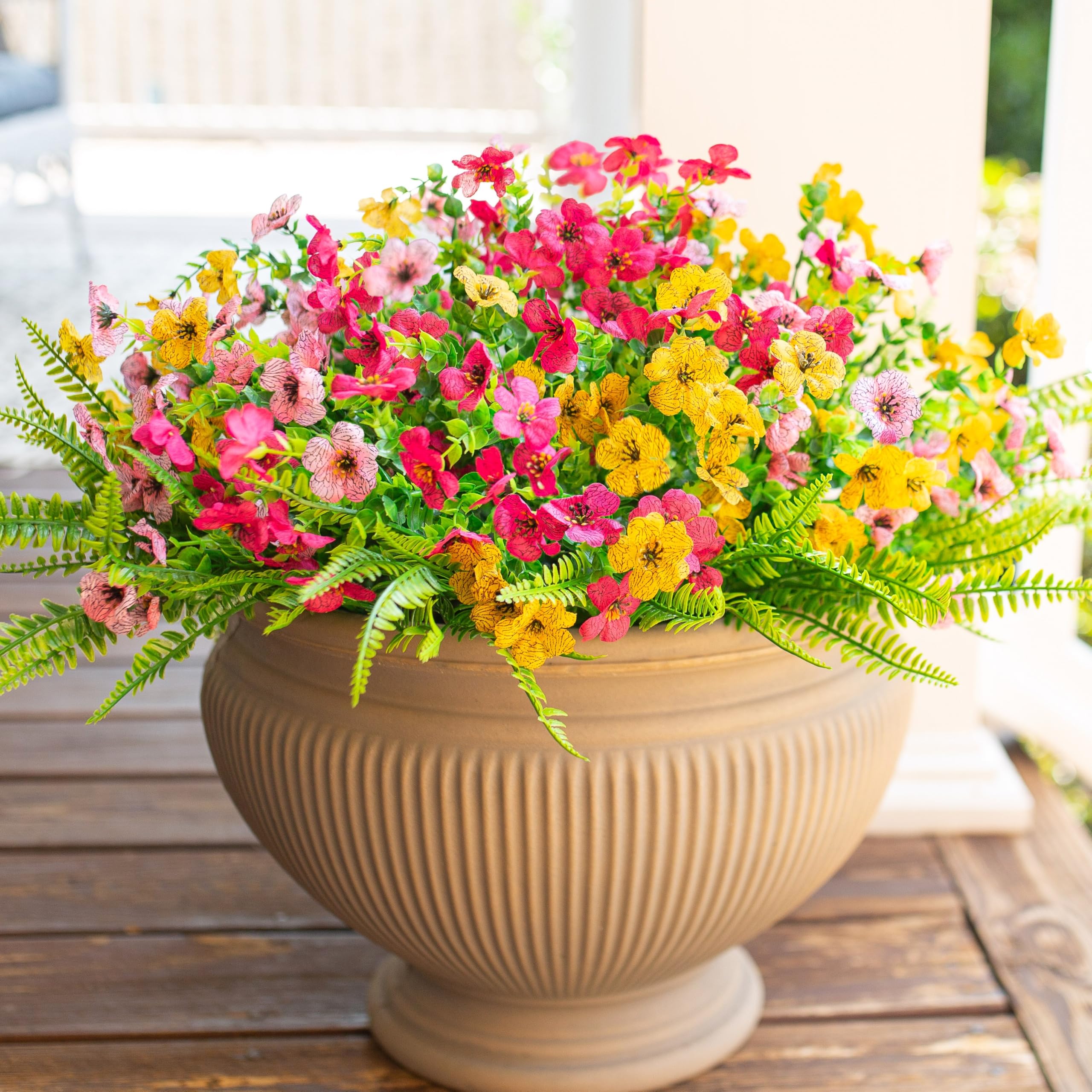 Snapklik.com : HyeFlora Artificial Silk Outdoor Flowers Plants For ...