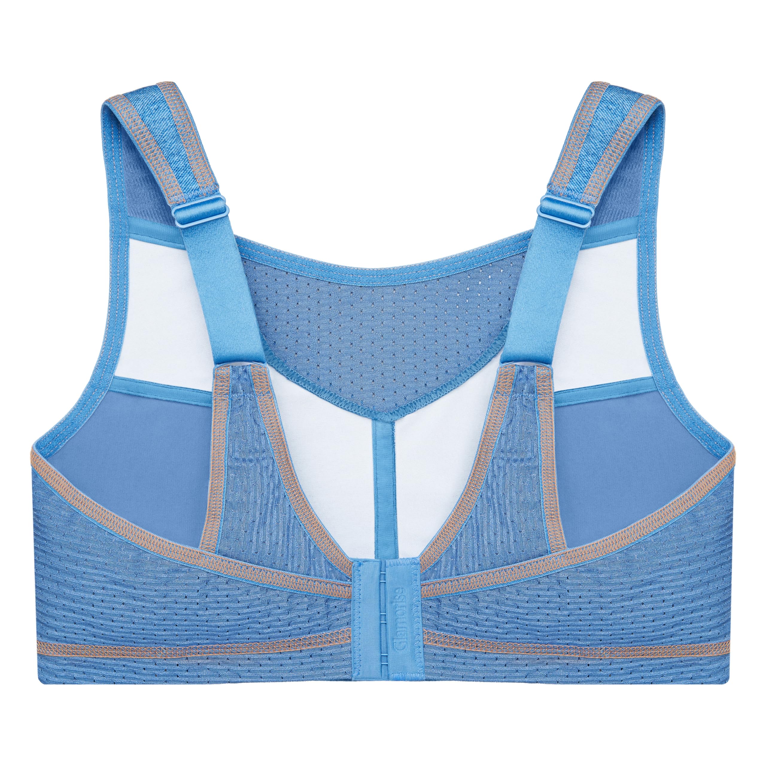 Biustonosz sportowy Elite z najlepszym trzymaniem bez fiszbin nr 1067, Jasny denim, 105D