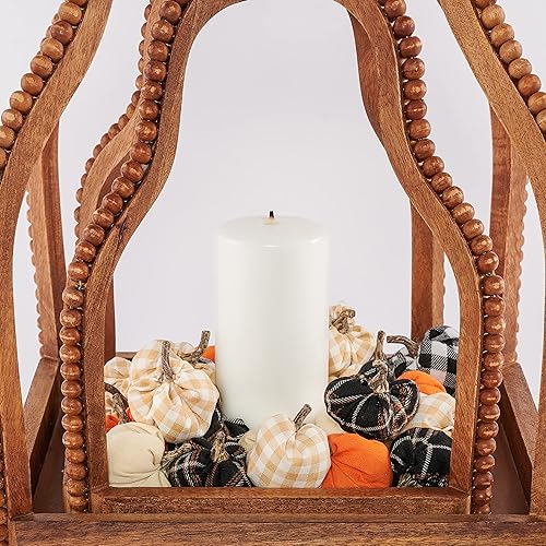 Miniatura 4 de Mud Pie Juego de 24 calabazas de otoño, multicolor, 2.5 x 2 pulgadas de diámetro, lona y algodón