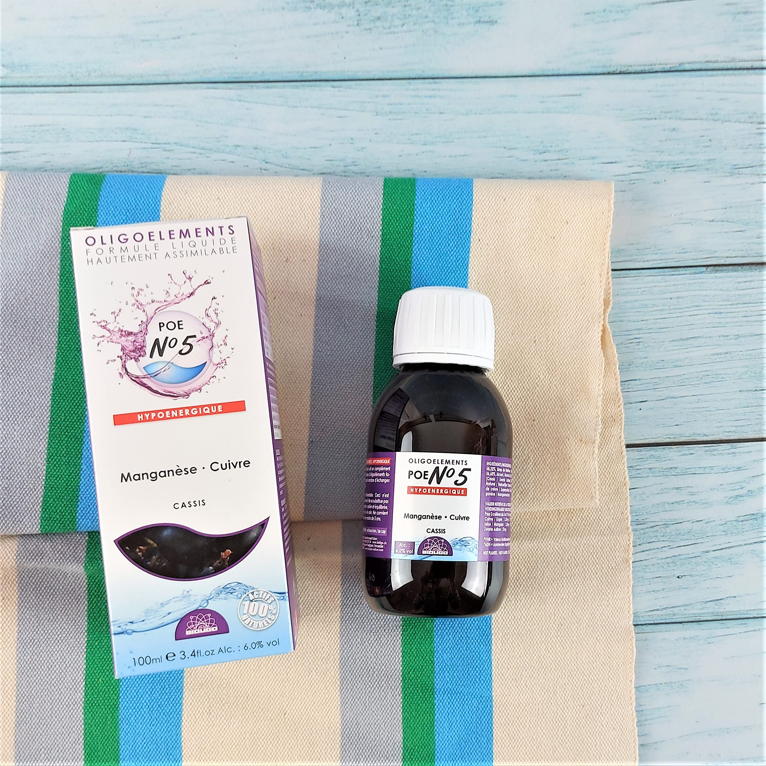 Préparation en oligoéléments - POE N°5 - Cassis - Manganèse, Cuivre - Allergies - Bioligo - 100 ml