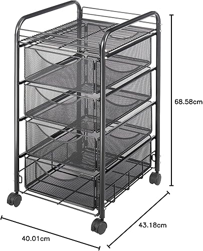 Vista 9 de Safco Products Onyx - Carro de malla para archivos