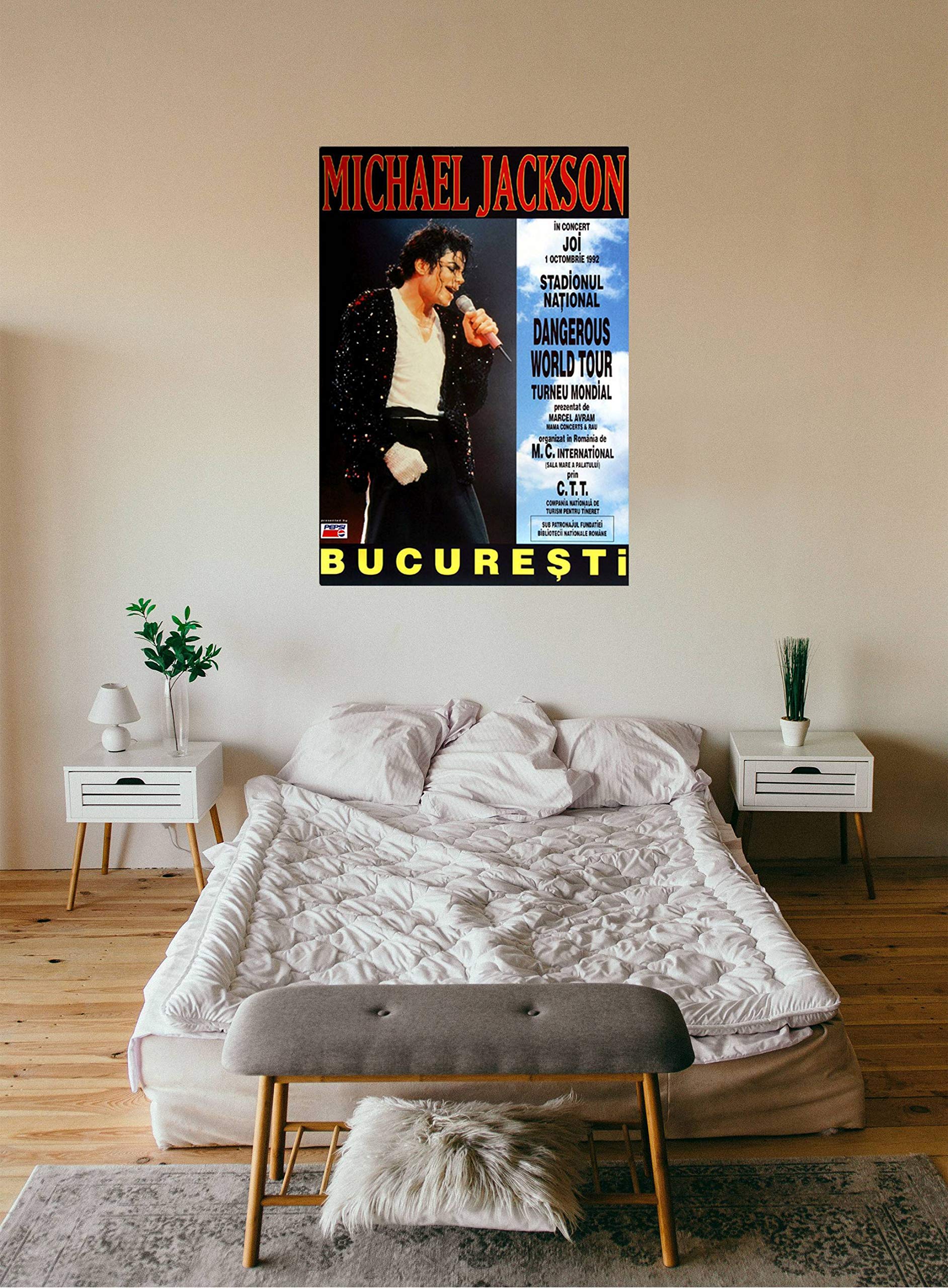 Michael Jackson - Live In, Bucharest 1992 » Konzertplakat/Premium Poster | Live Konzert Veranstaltung | DIN A1 «