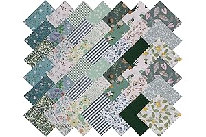 Floral Print Cotton Fabric Squares For Quilting (Charm Pack)
