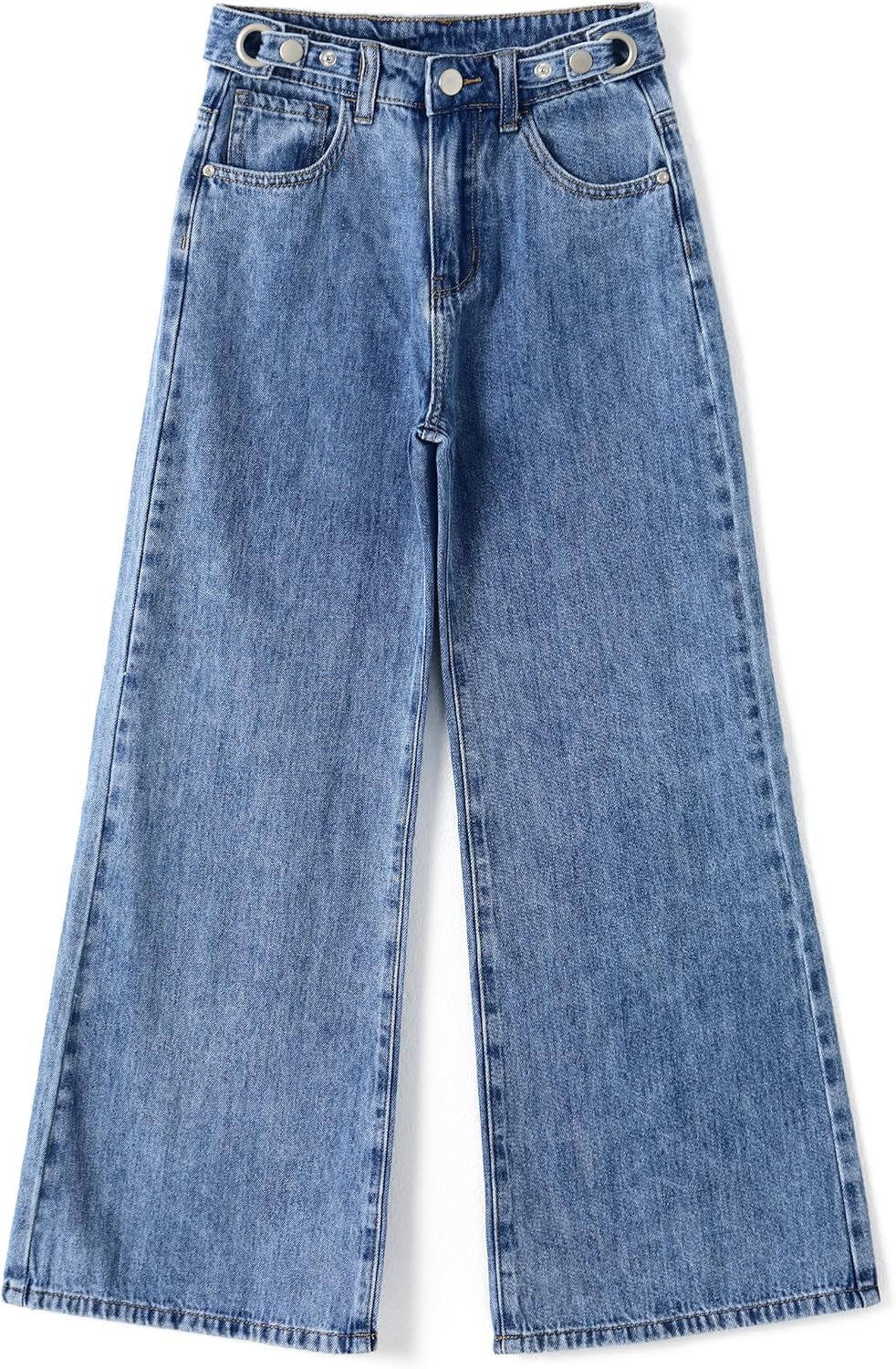 KIDSCOOL SPACE Girls Wide-Leg Jeans,Little Big Girl Baggy Denim Pants