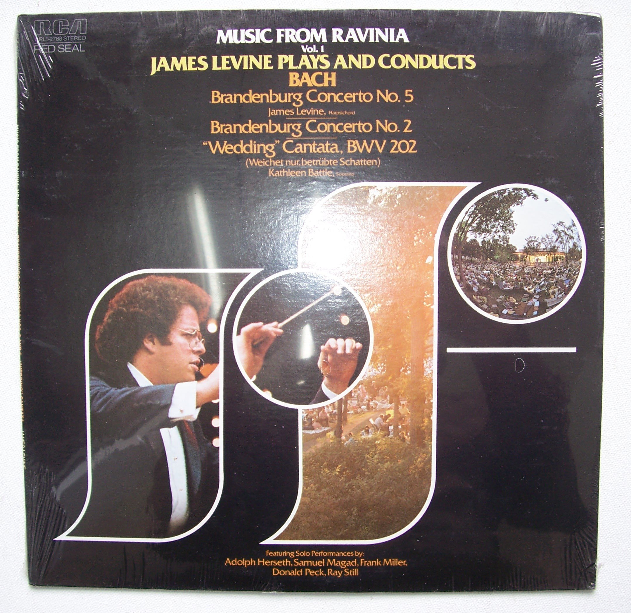 Music from Ravinia Volume 1, James Levine plays and conducts Bach [Vinyl] Levine, harpsichord, select Ravinia Festival performers and Kathleen Battle, soprano