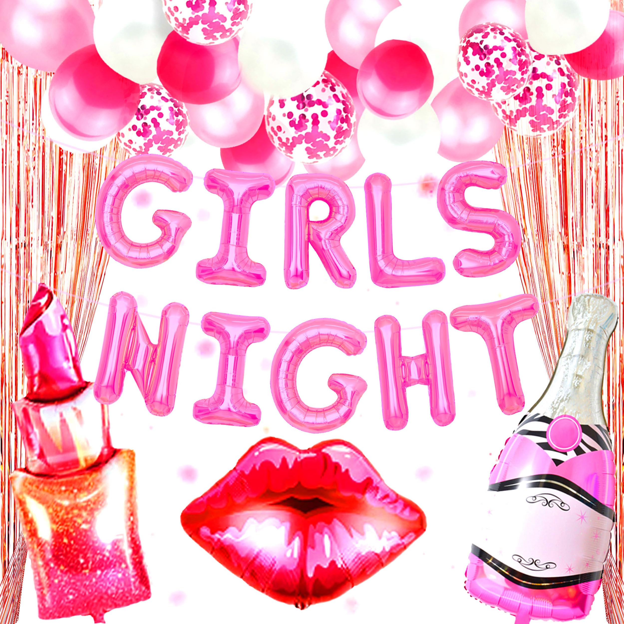 24 decorazioni per feste notturne per ragazze, striscione per feste