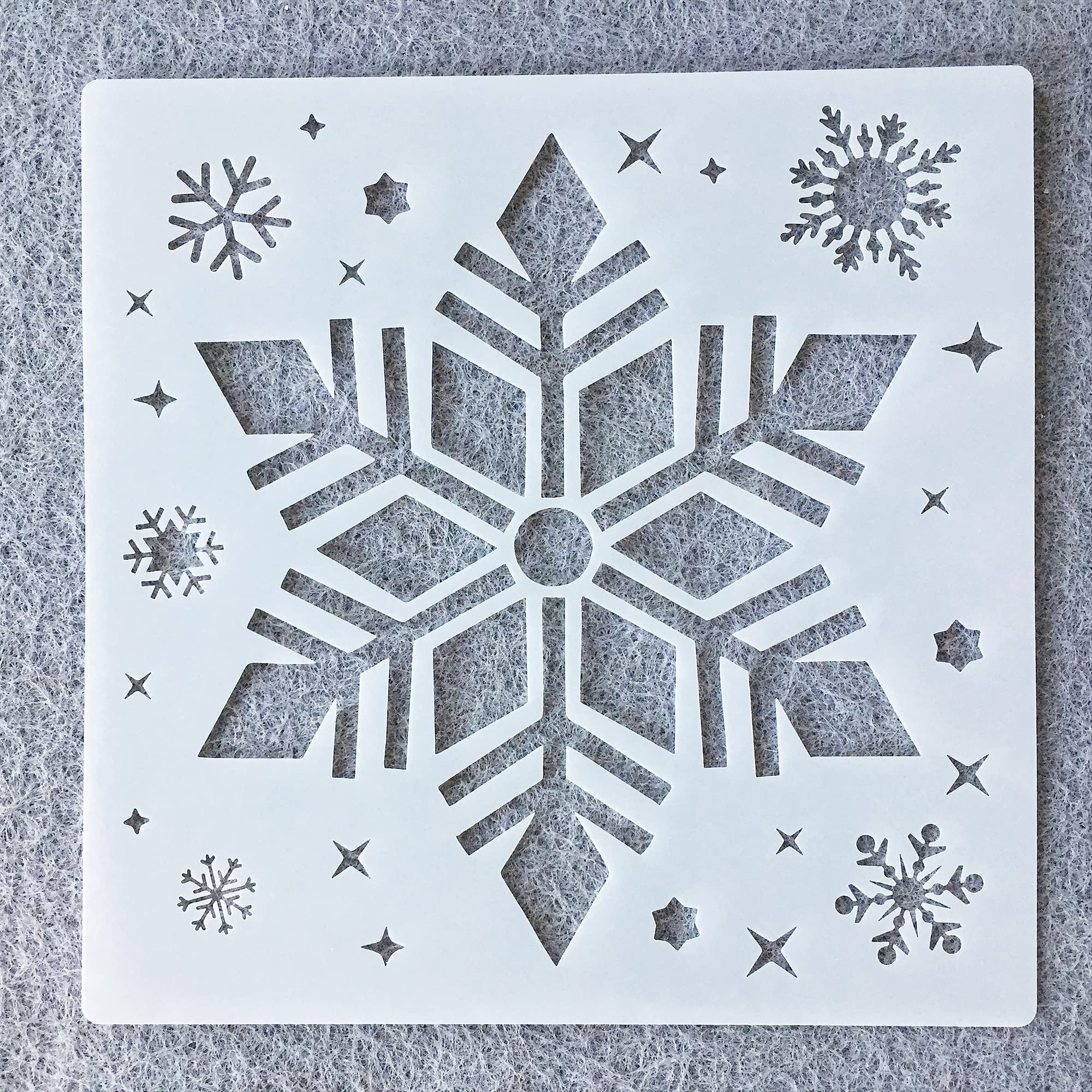 6 stencil natalizi da 20 cm, per dipingere su legno, riutilizzabili, per decorare la casa, stencil e modelli fai da te per segni, artigianato, arte