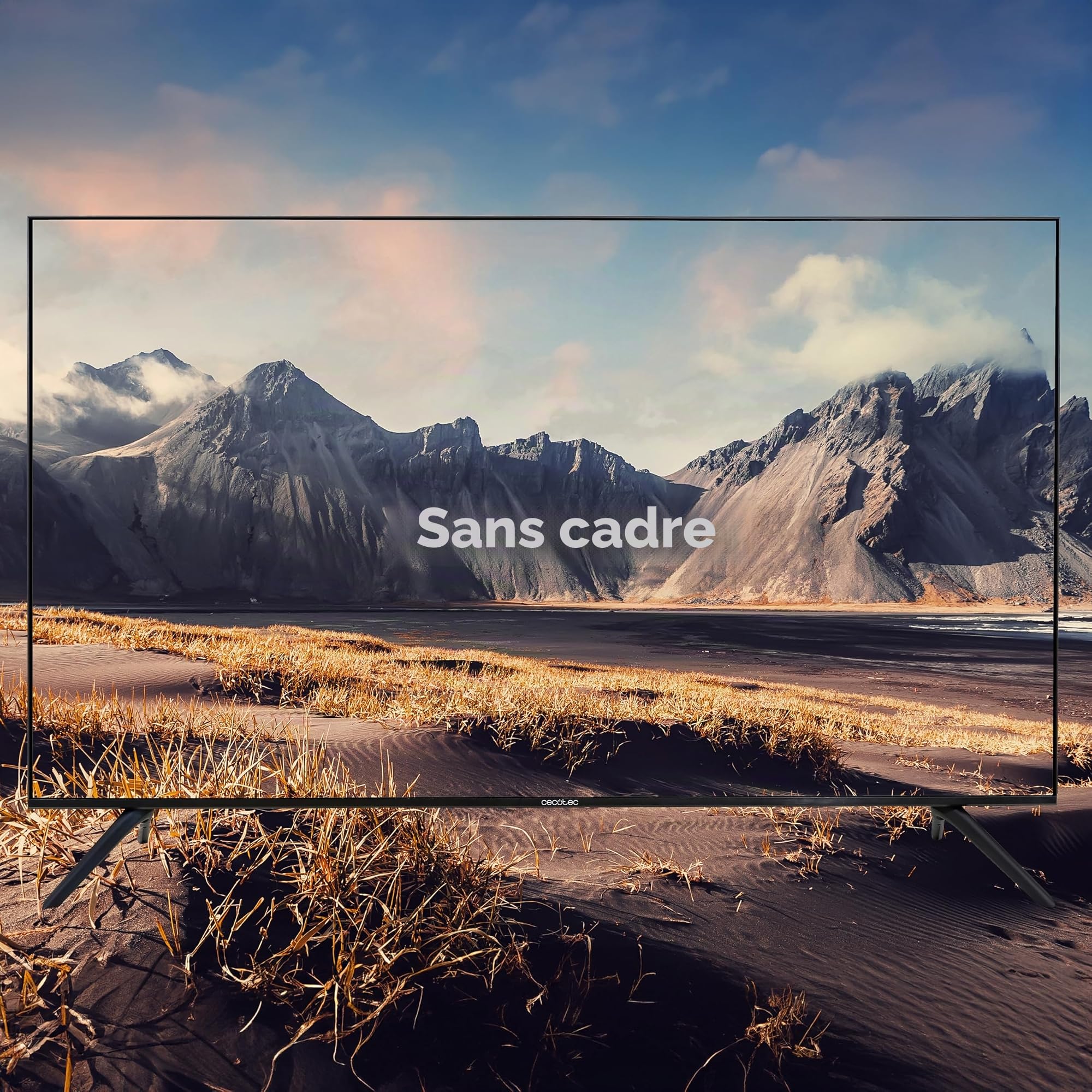 Cecotec Téléviseur LED 32 « Téléviseur LED intelligent série a3 ALH30032s. Résolution LED HD, Android 11, design sans cadre, MEMC, Dolby Atmos, HDR10, 2 haut-parleurs de 10 W, modèle 2023