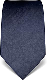 cravatta elegante classica da uomo, 8 cm x 15 cm, di pura seta di alta qualità, idrorepellente e antisporco, design in tinta unita