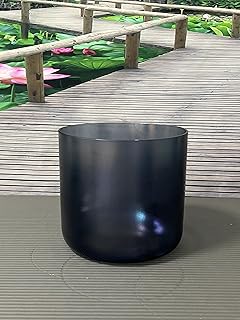 Clear A Note Colored Pineal Chakra Colored Quartz Crystal Singing Bowl 8 inch