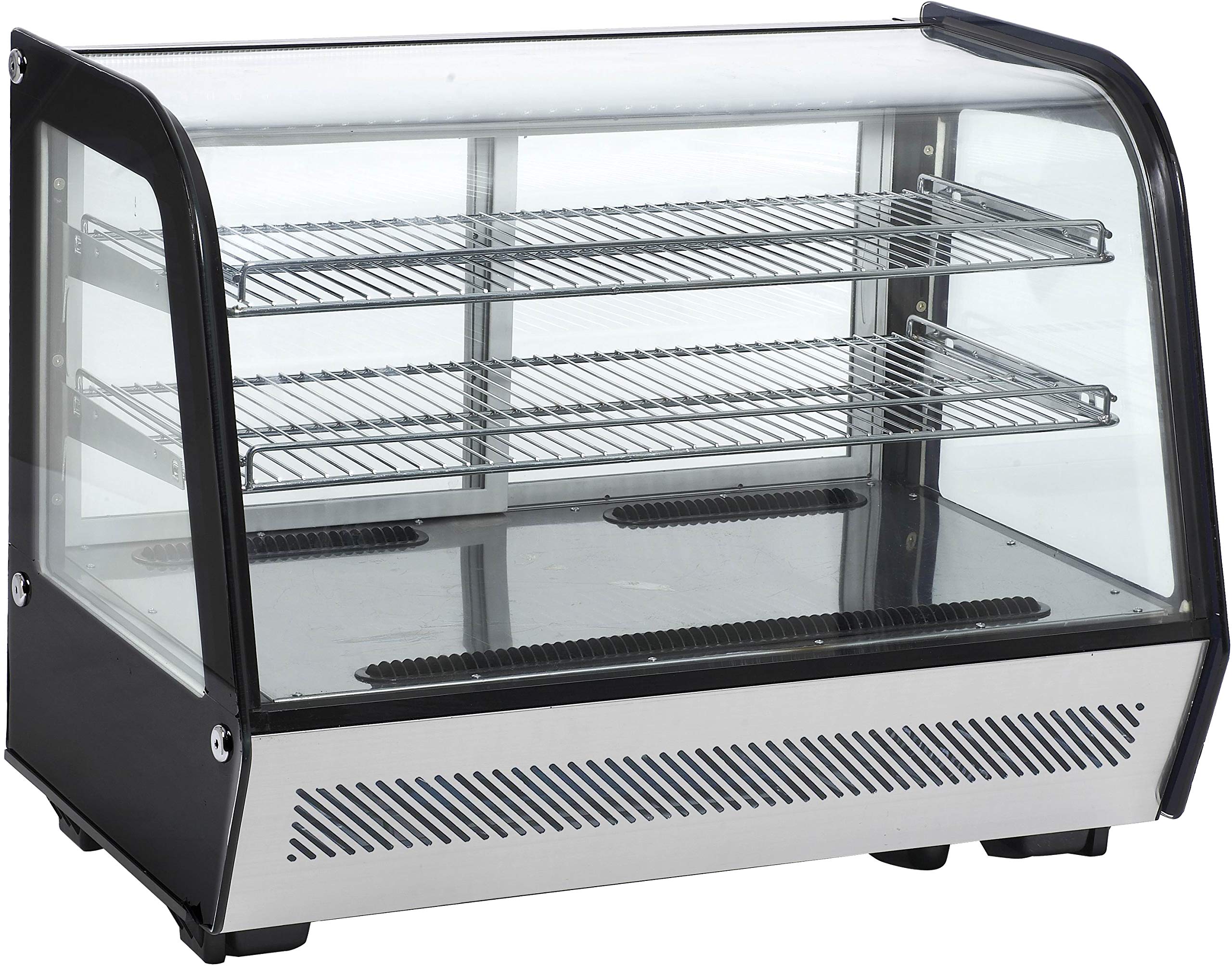 L2G Vitrine Réfrigérée Professionnelle - Réfrigération Ventilée +2°/+12°C - Service Arrière Portes Coulissantes - LED - Grilles Chromées réglables - Thermostat Électronique - 160L