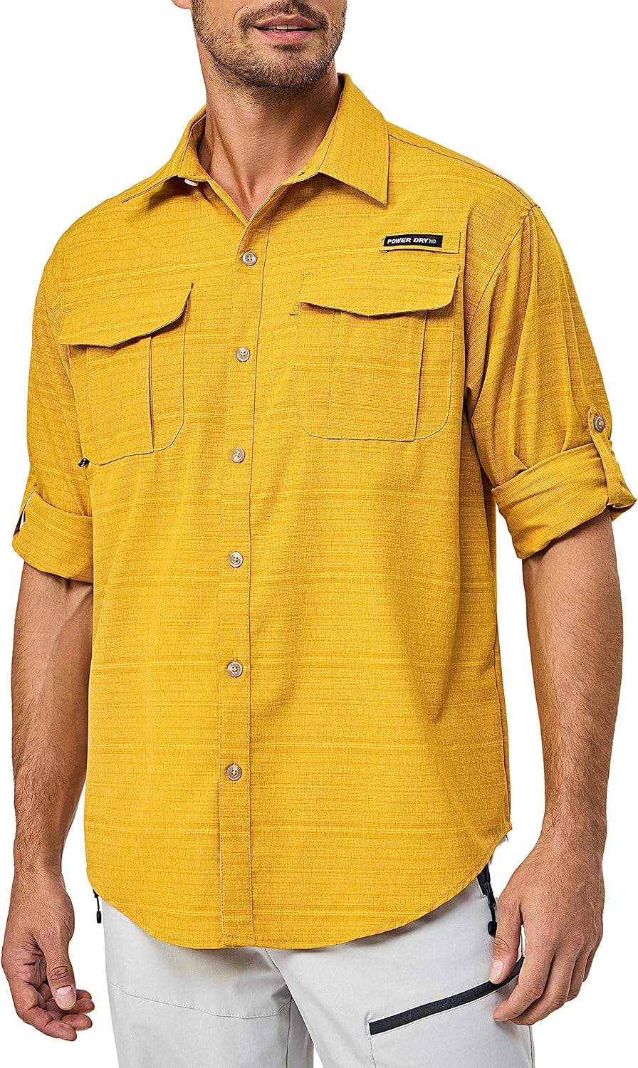 Little Donkey Andy Men's UPF 50+ UV Protection Shirt, Short Sleeve Fishing Shirt, Breathable and Fast Dry