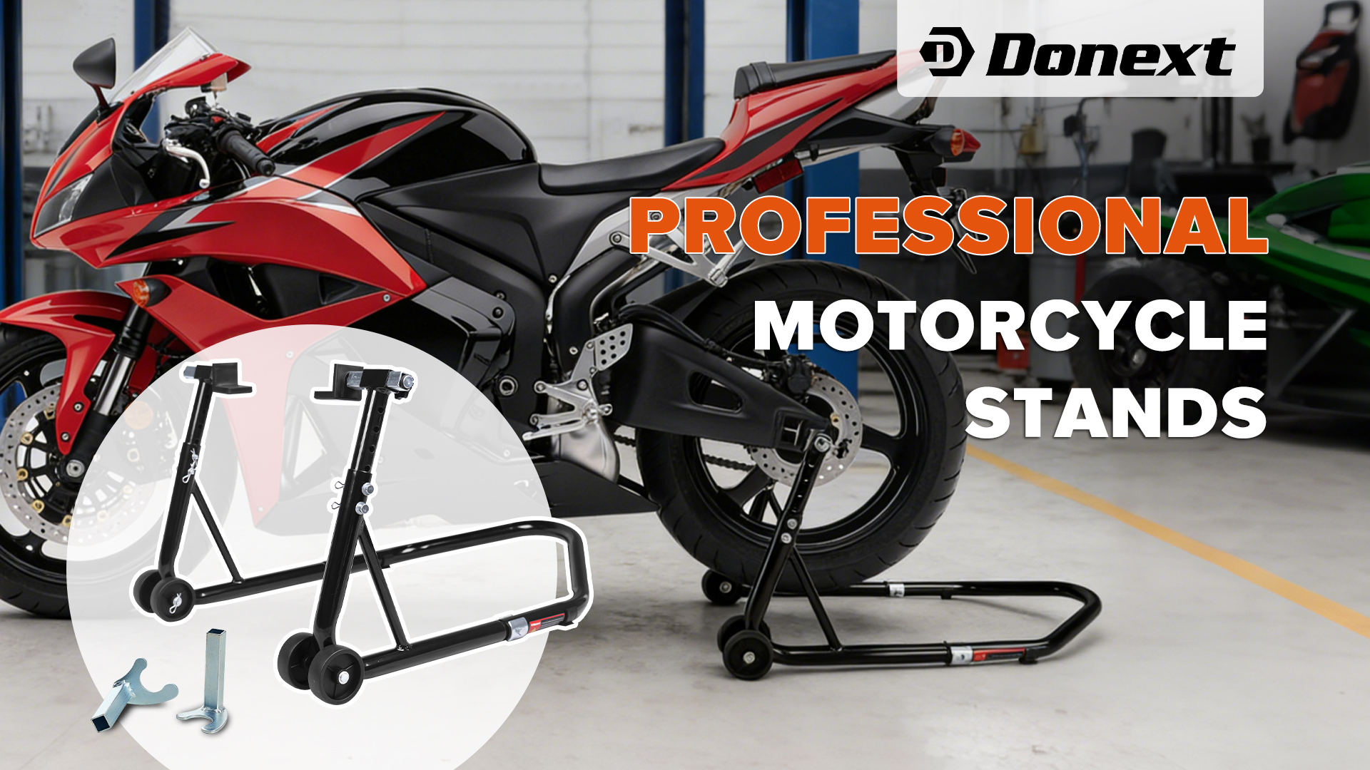 Amazon.com: Donext Motorcycle Stand 850LB Adjustable Sport Bike