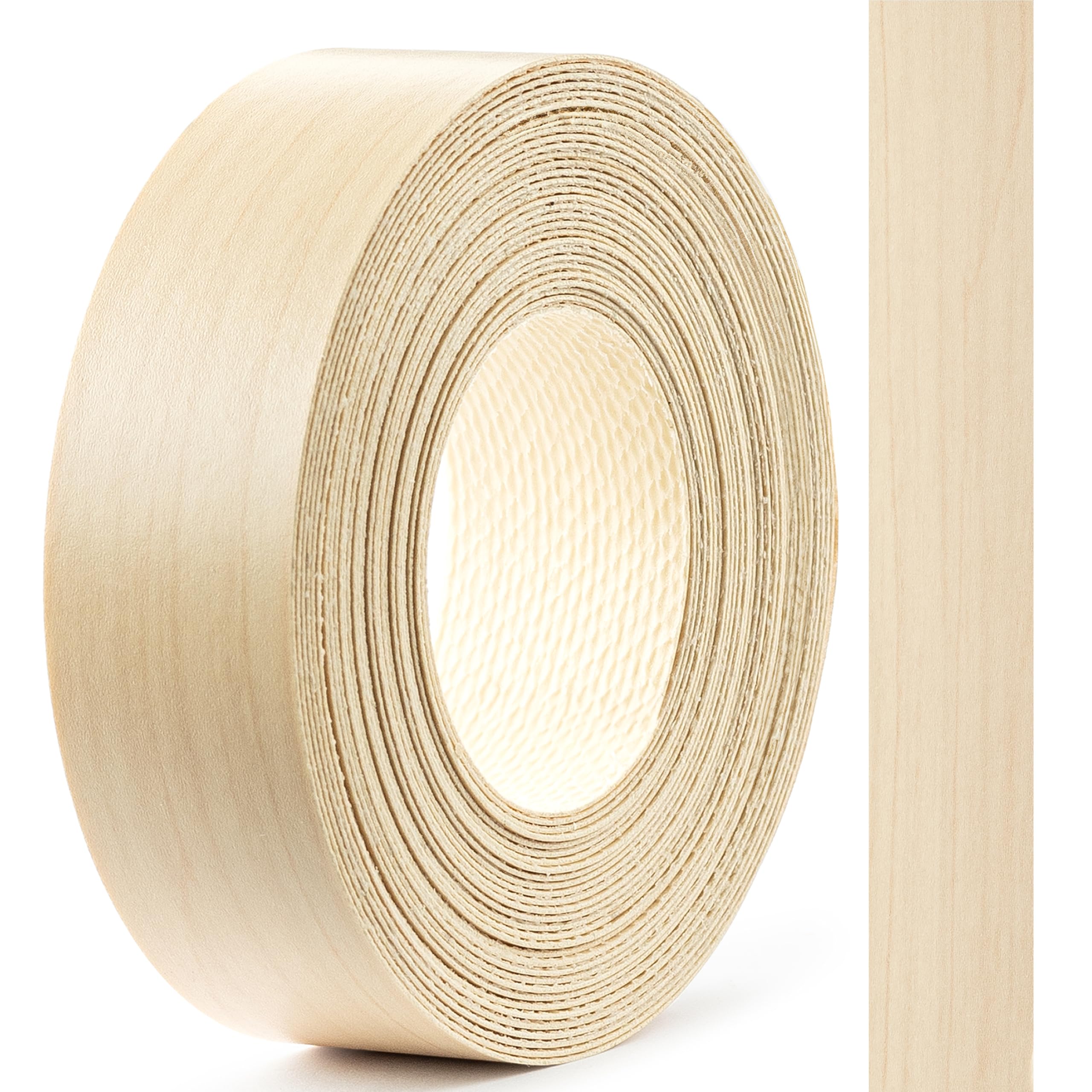 FOLDECOR Royal Maple Hotmelt Melamine Edge Banding Tape 21mm x 5m, Iron on Edge Trim Strip for Furniture, Cabinets, Shelves & Panels, Easy to Apply & Cut — image 1
