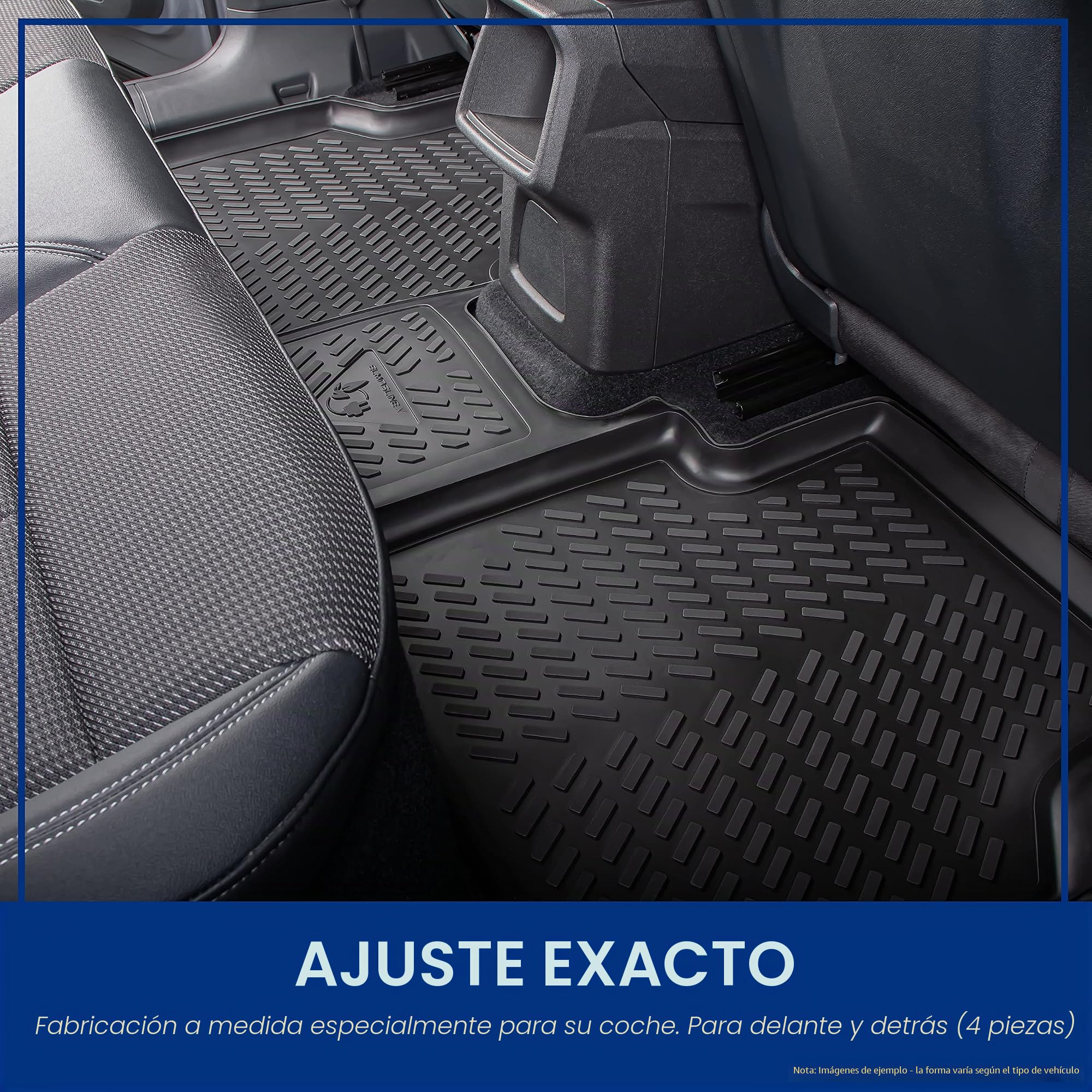 ELMASLINE 3D Alfombrillas de Goma para MG ZS Hybrid+ | (2024-2026) ¡Solo Compatible con Modelos híbridos! | Borde Extra Alto | Alfombrillas a Medida
