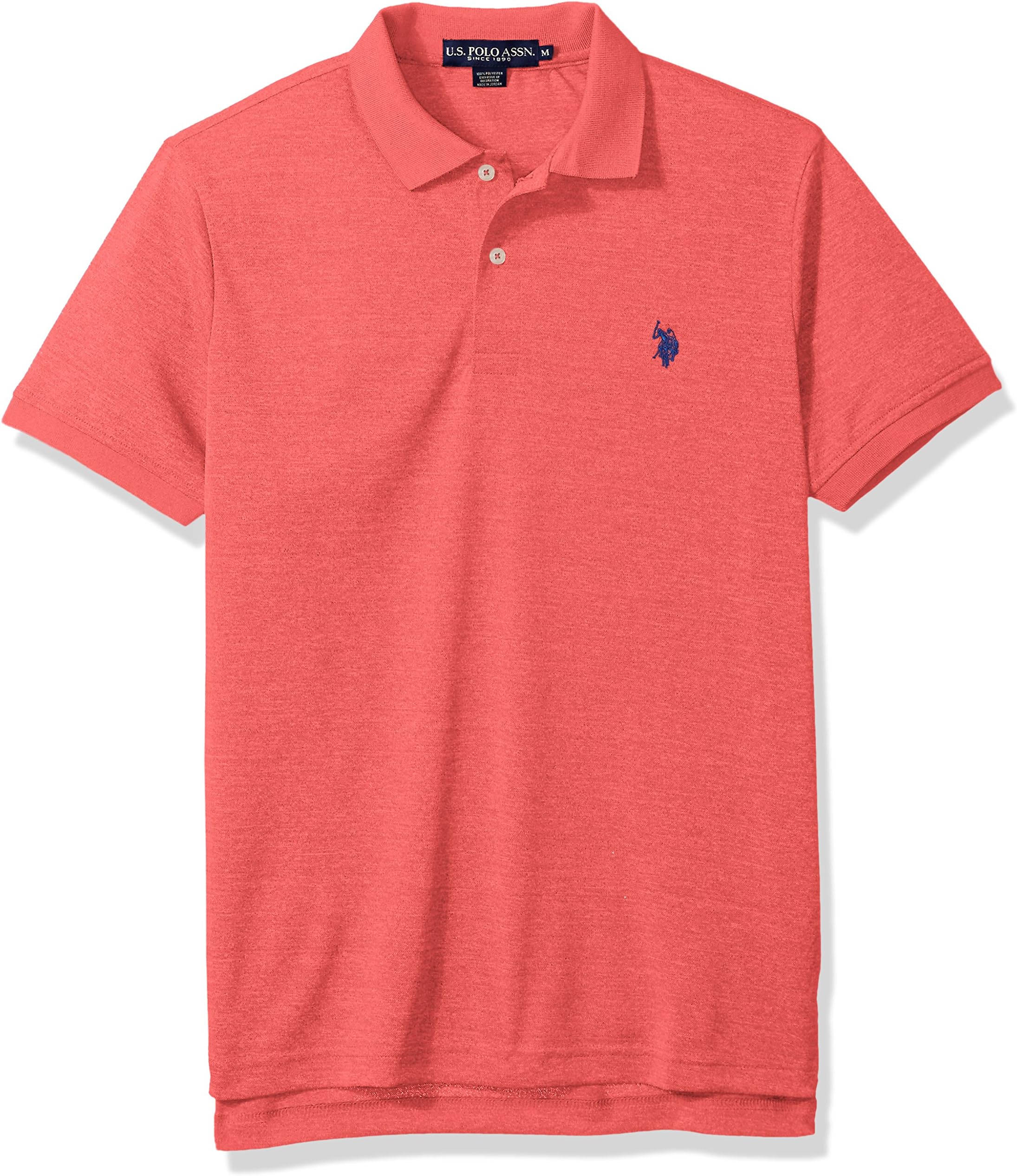Men's Classic Fit Solid Short Sleeve Poly Polo Shirt