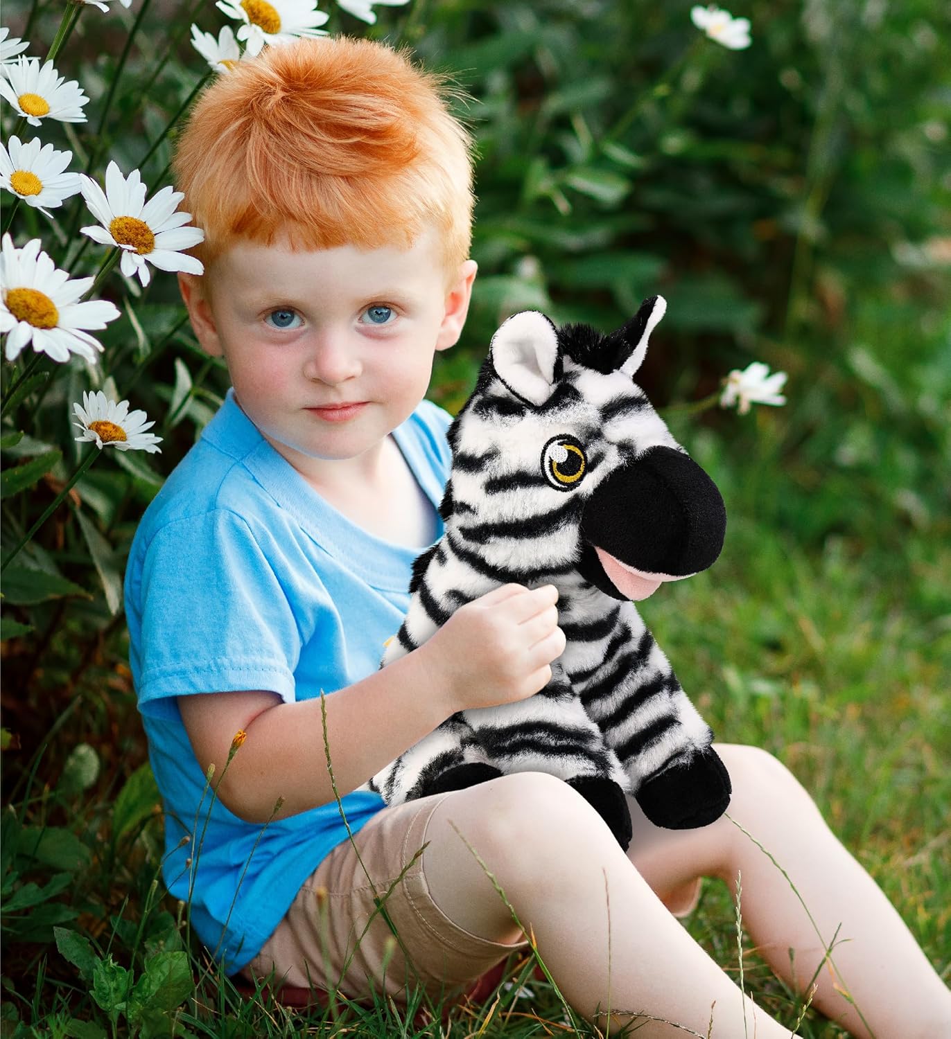 DolliBu Zebra Eco-Friendly Stuffed Animal – Soft Huggable Zebra, Adorable Playtime Zebra Plush Toy, Cute Safari Cuddle Gifts, Super Soft Plush Doll Animal Toy for Kids and Adults – 9 Inches
