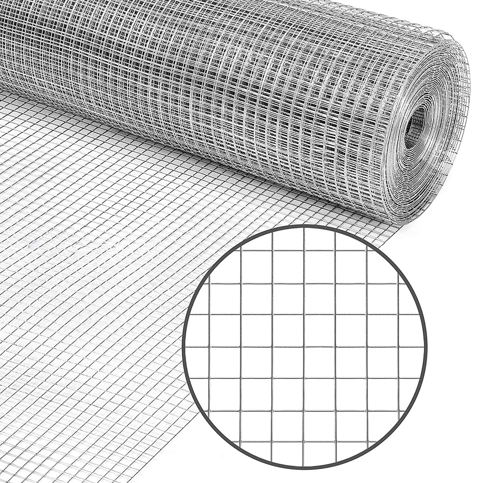 Acier Inoxydable Grillage À Poule 0,6mm Clôture Grillagée Ouverture 1/4" Quincaillerie Chiffon Clôture Poulailler pour Jardin Extérieur (Color : Silver, Size : 1x15m)