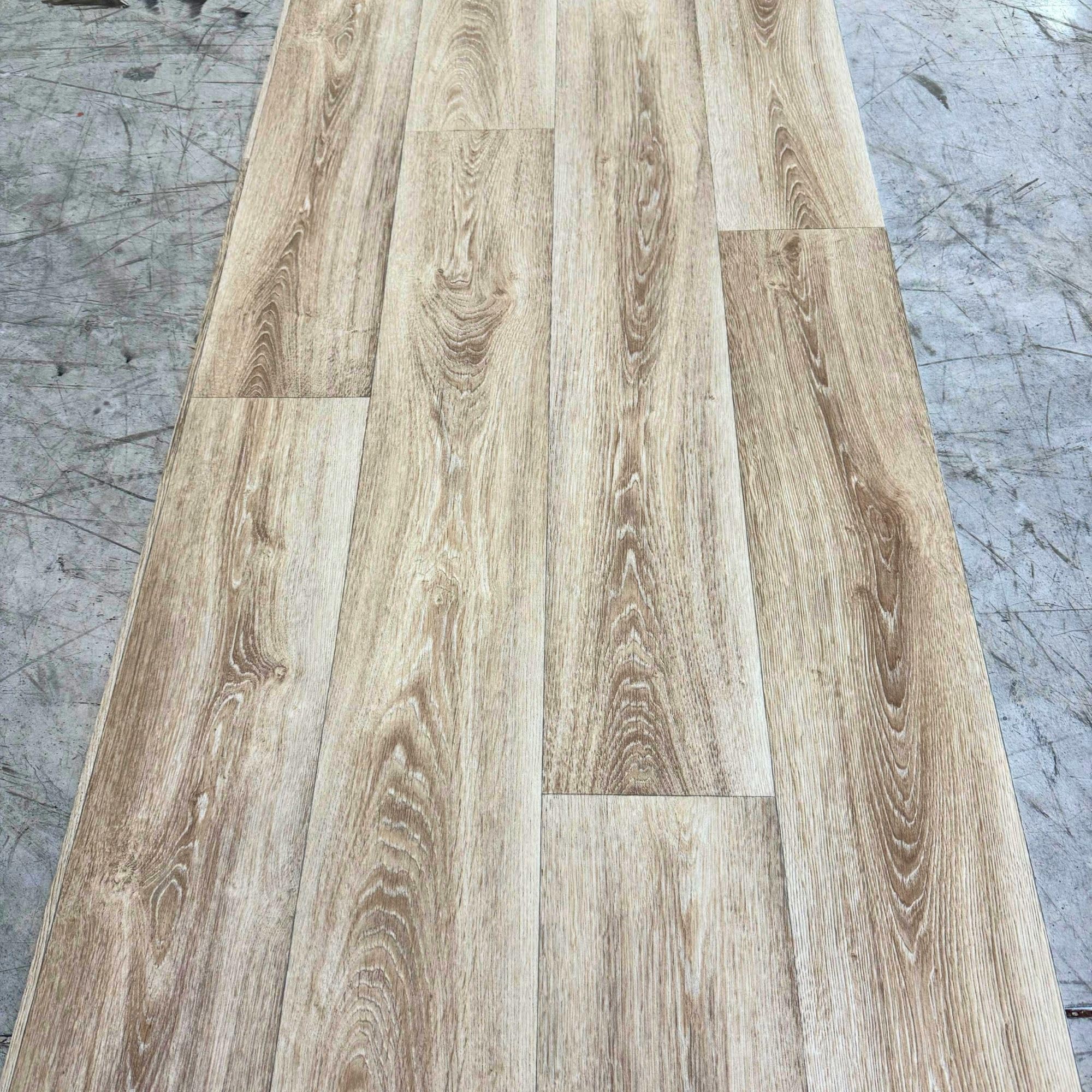 Tappeto in vinile effetto legno parquet | antiscivolo e resistente, facile da pulire, uso interno o esterno, faggio naturale, varie misure
