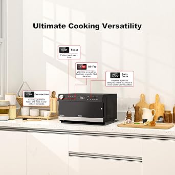 Galanz GTWHG09S1A09 4-in-1 ToastWave with TotalFry 360, Convection, Microwave, Air Fry, Toast Oven, 900W/0.9 Cu.Ft, Stainless Steel