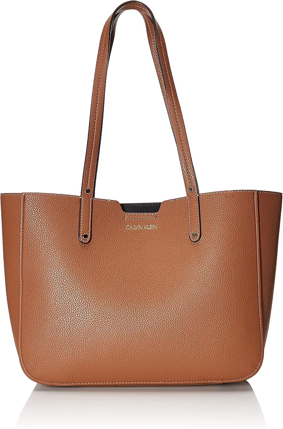 Calvin Klein Women's Dilan Novelty Organizational Tote, Caramel, One