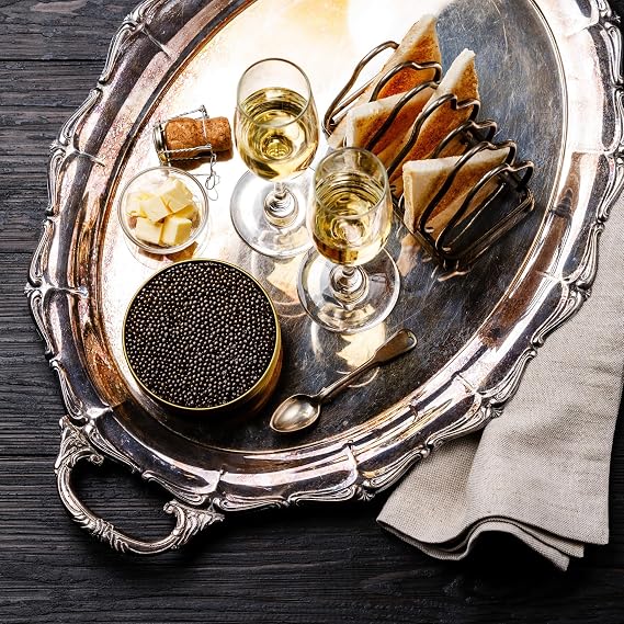BESTSELLER Premium Osetra Sturgeon Black Caviar - TRADITIONAL Style - 1.1 oz (30g) - Malossol Ossetra Black Roe - Premium Quality [JANUARY 2026]