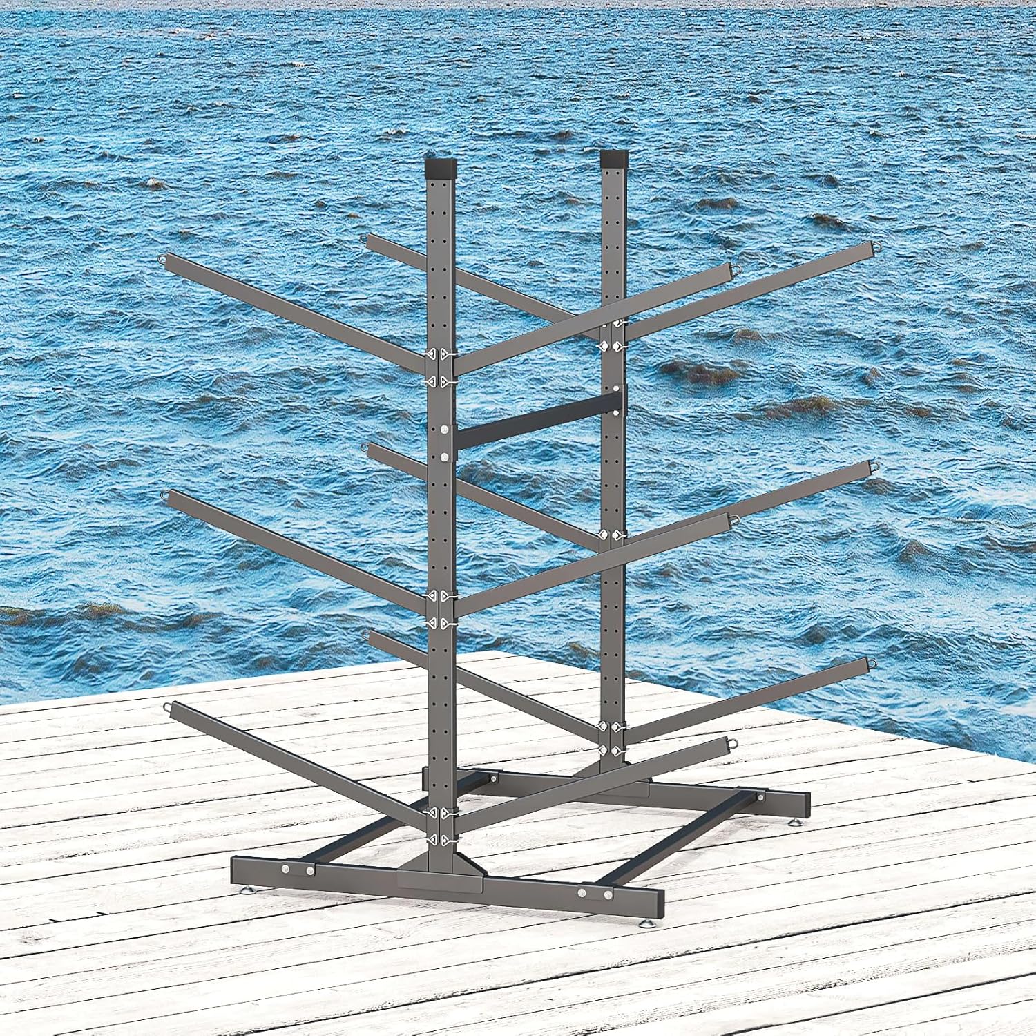 Kayak Storage Rack, Heavy-Duty Metal Kayak Storage Rack Adjustable Freestanding Kayak Stand, Canoe and Paddleboard Kayak Rack for Indoor & Outdoor Use - Image 5