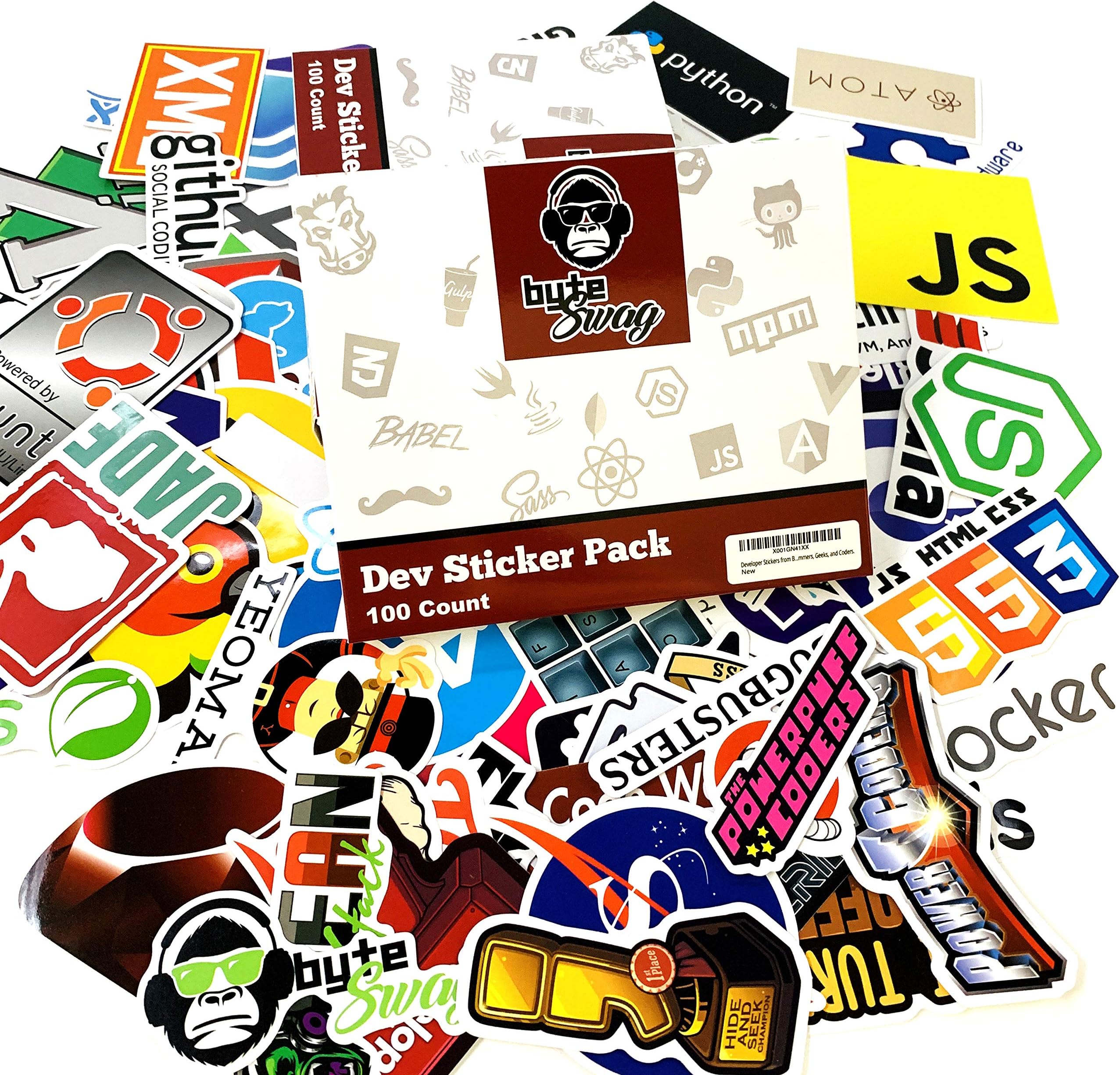 Developer Stickers from ByteSwag for Software Developers, Engineers, Hackers, Programmers, Geeks, and Coders.