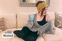 Vista 7 de Funky Junque Ponytail Messy Bun BeanieTail Women's Beanie Solid Ribbed Hat Cap