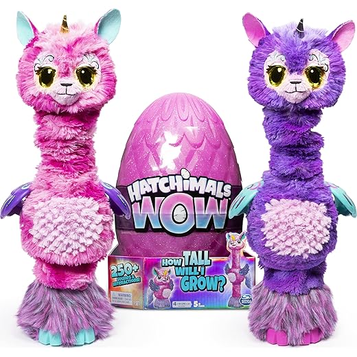 Hatchimals Wow, Llalacorn 32-Inch Tall Interactive Electronic Pet (Styles May Vary)