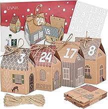 Advent Calendar Filling: Advent Calendar 2022-24 Christmas Gift Box Small and Adhesive Advent Calendar by Yourself LIVAIA