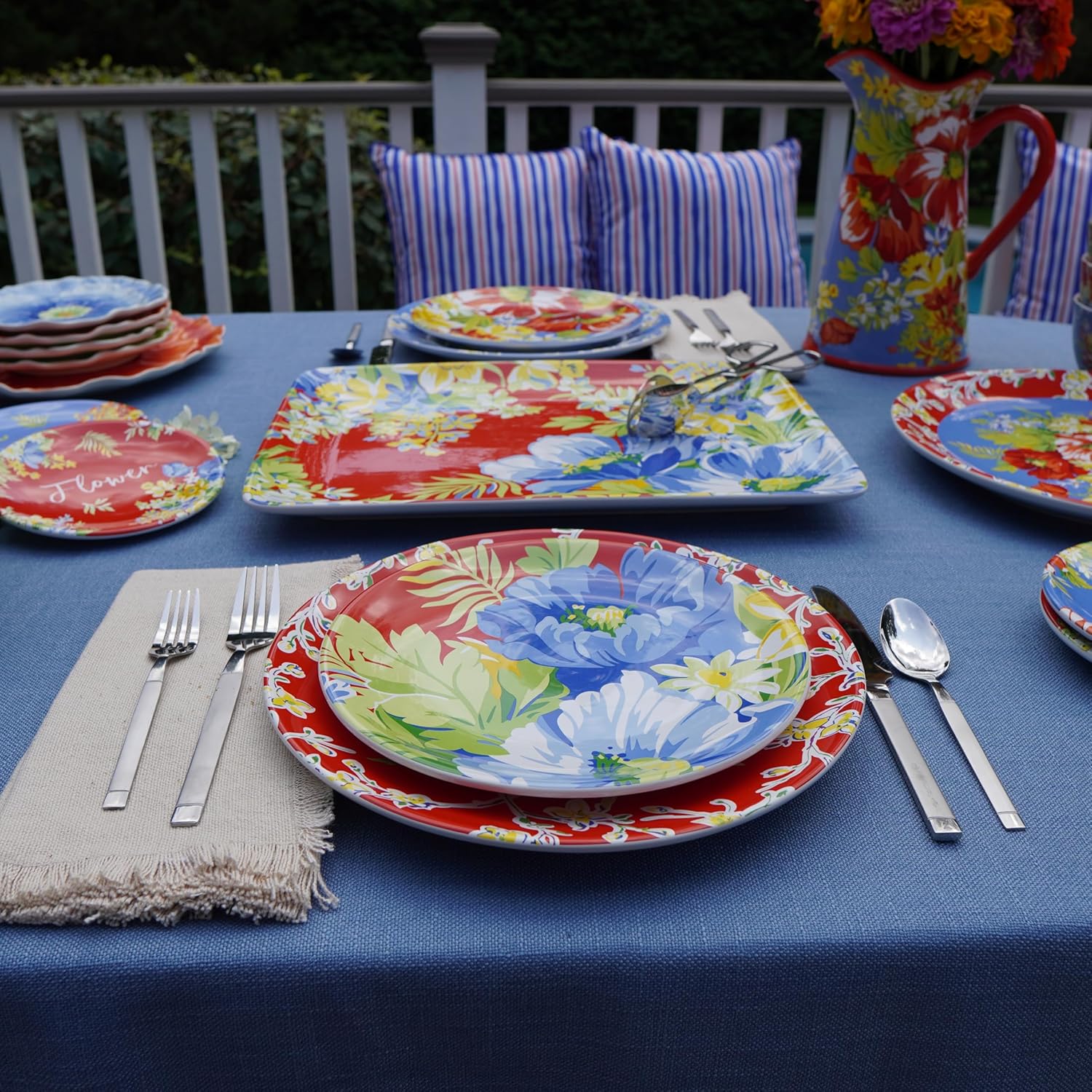 Certified International Blossom 9" Salad/Dessert Plates,Set of 4