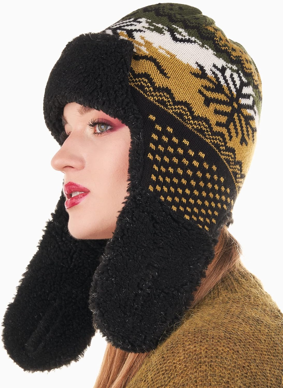 Winter Trapper Hat for Women - Fun Ushanka Hat with Ear Flaps - Image 3