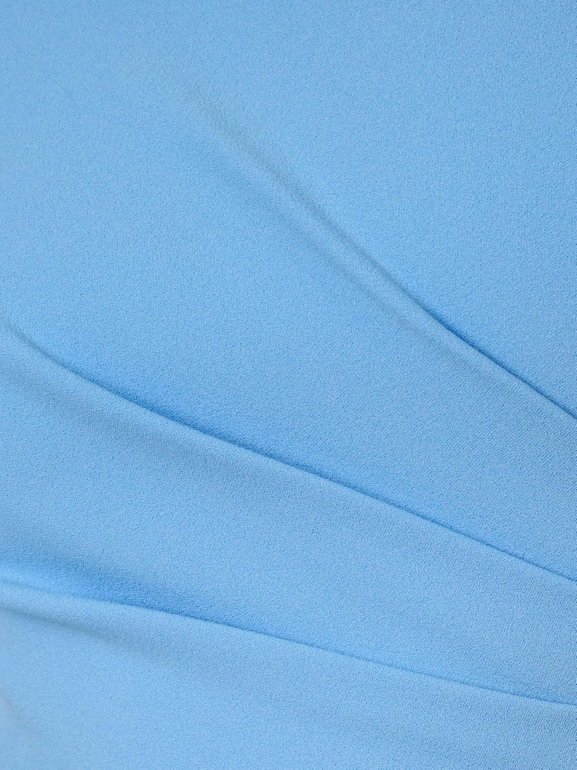 Adrianna Papell Women's Ruffle Crepe Halter Gown | Sleeveless Formal Evening Gown with High Low Ruffle Skirt, Bluebell, 10 - Image 3