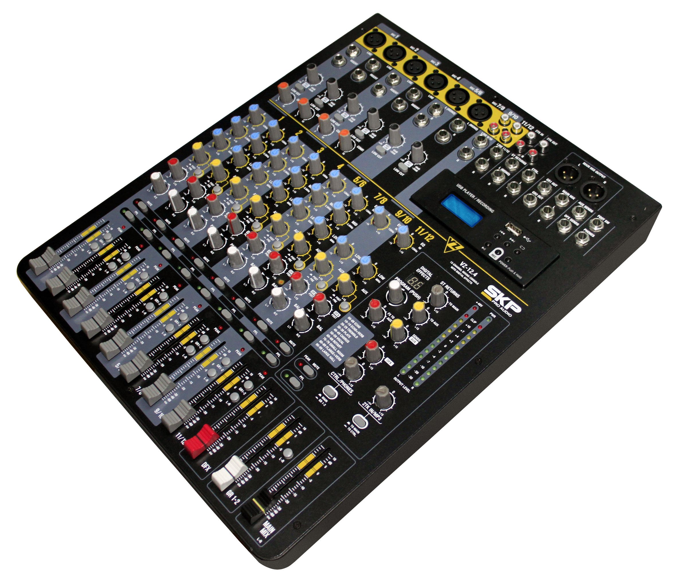 SKP PRO Audio VZ12.4 Mixing and Recording Console up to 12 channels