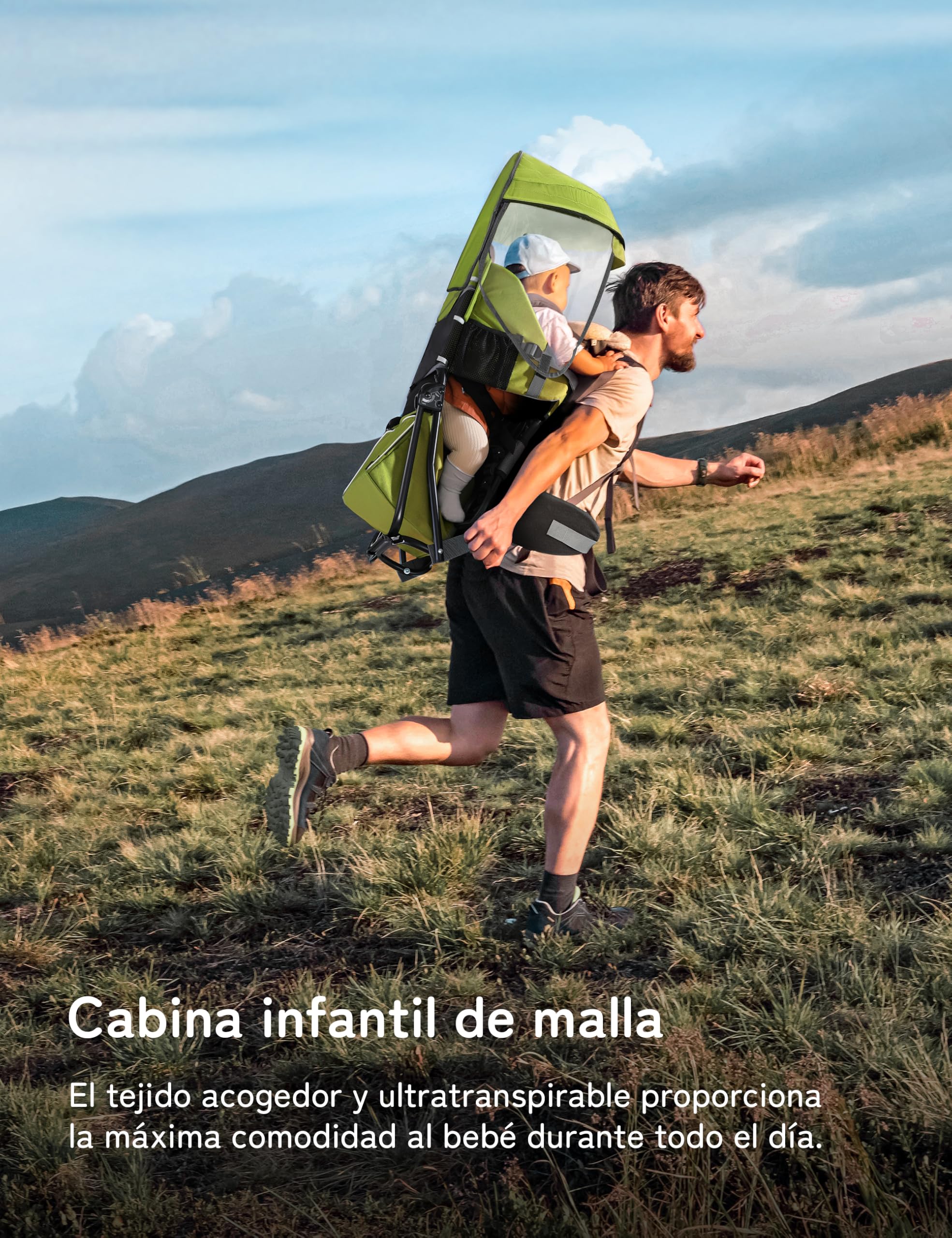 besrey Porte-bébé de randonnée, Sac à dos pour enfant, à usage en extérieur, Pliable