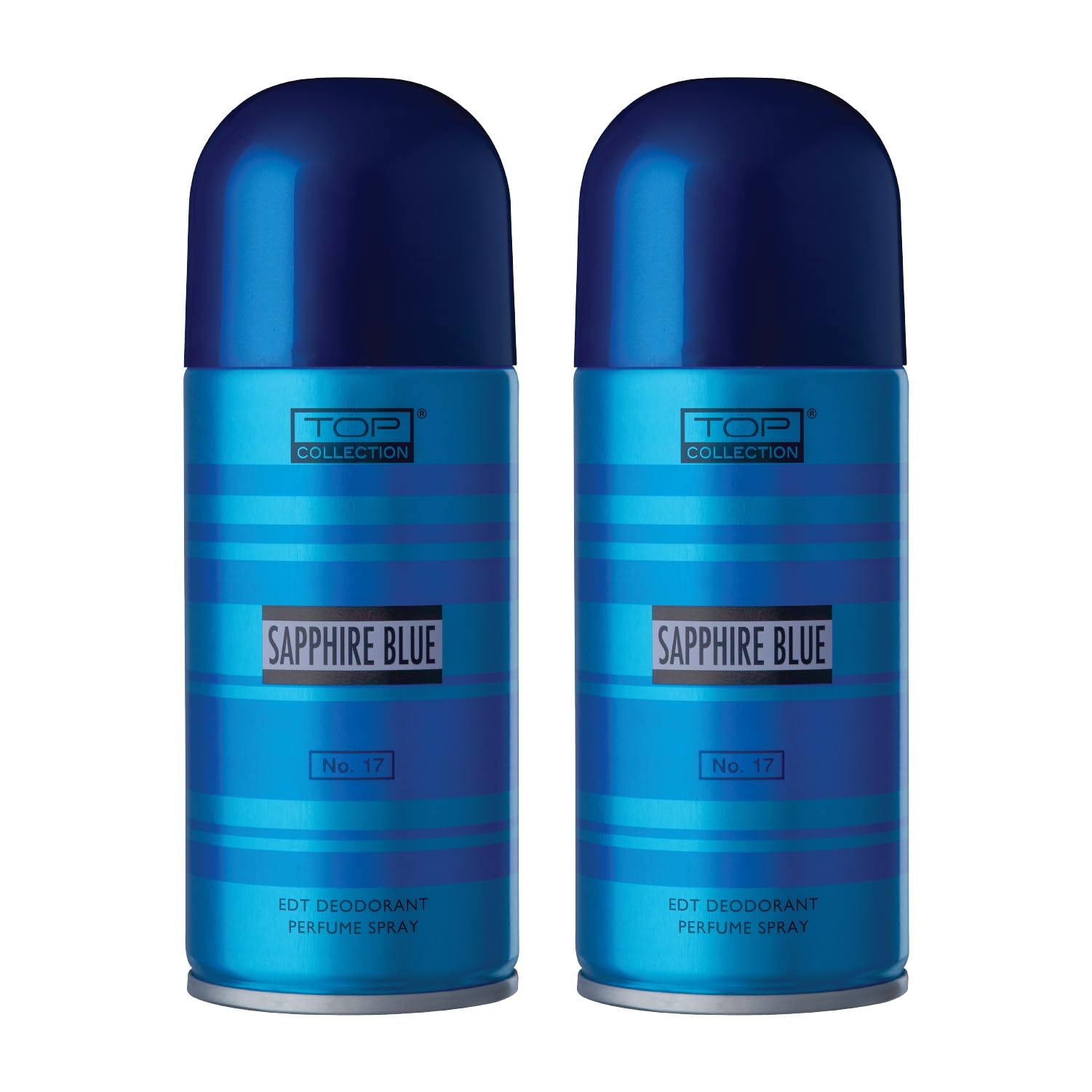 Top Collection Deodorant Perfume Spray - Sapphire Blue, 150ml each (Pack of 2) for Men