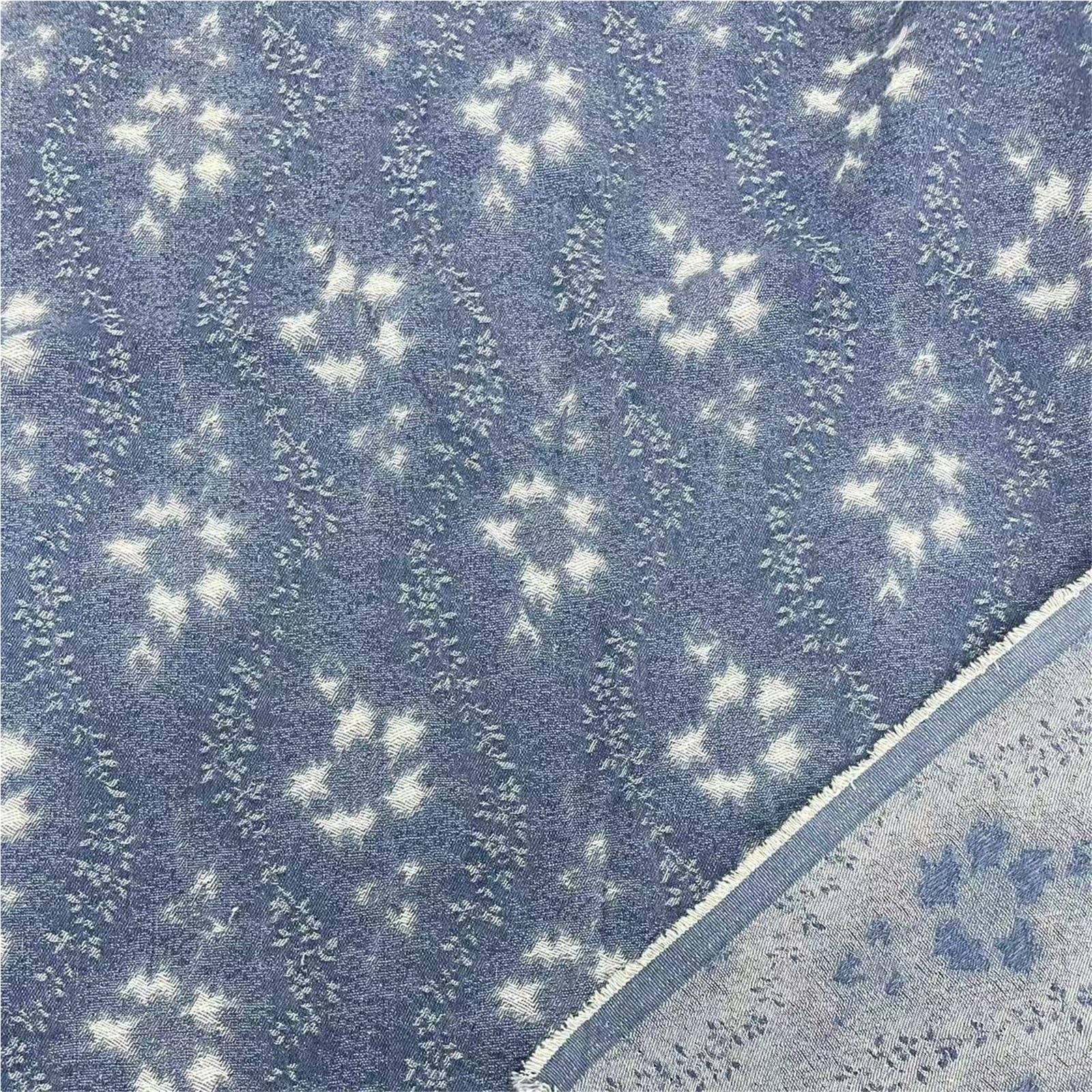 Tessuto denim Fiamma Fiore ispessito lavato for cucire abiti borse pantaloni cappelli(Color-02)