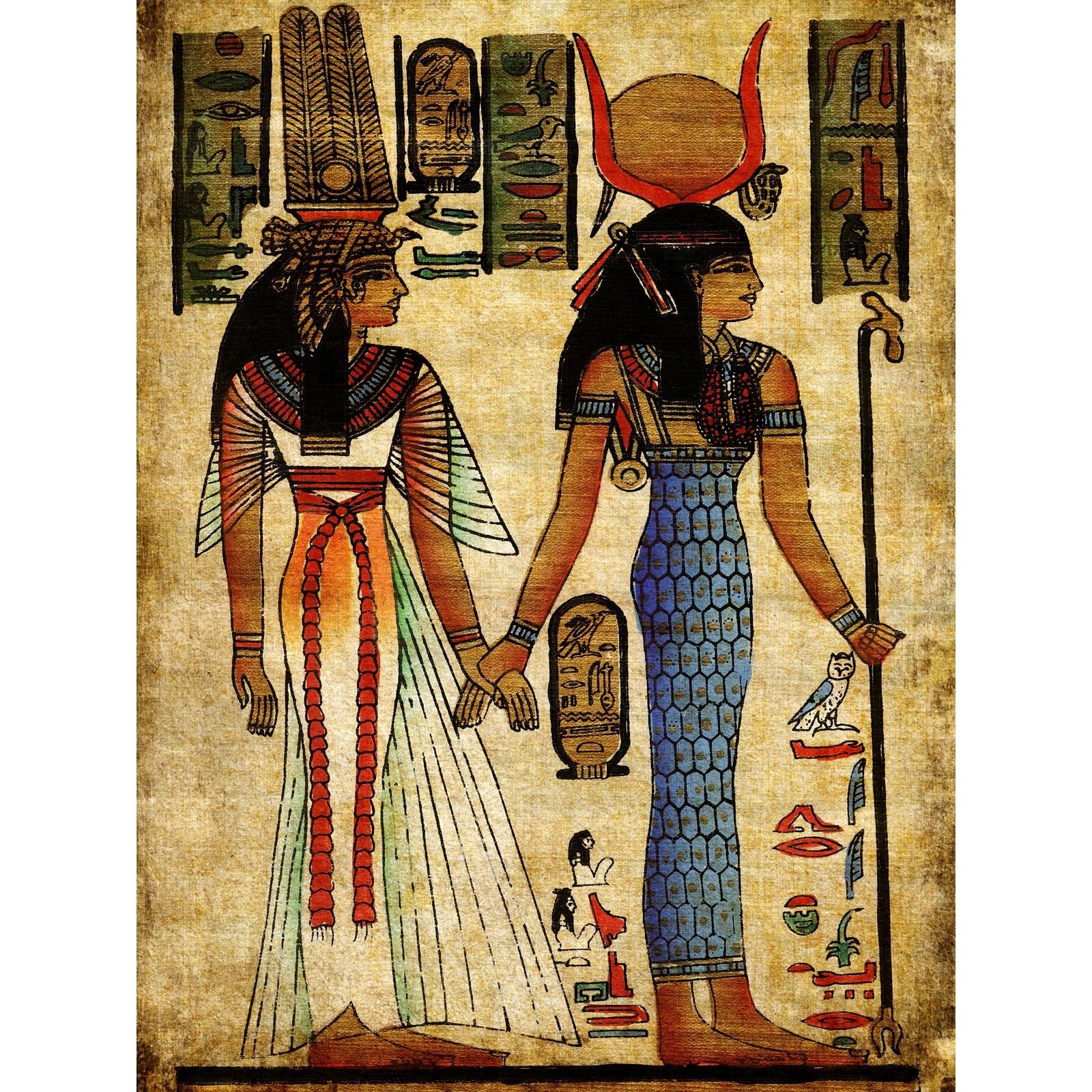 Yscolor White Full Diamond Embroidery Queen Of Egypt 5D Diamond Painting Pictures Image Stitch Cross 3D Diamond Mosaic Needlework Crafts Gift 11.8X15.8 In/30X40cm