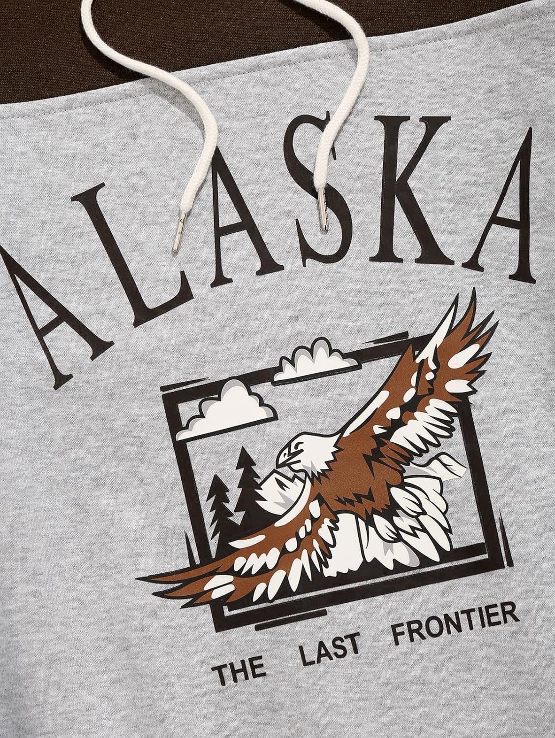 ZAFUL Men's Hooded Sweatshirt Graphic Colorblock Two Tone Fleece Lined Pullover Thermal Hoodie - Image 3