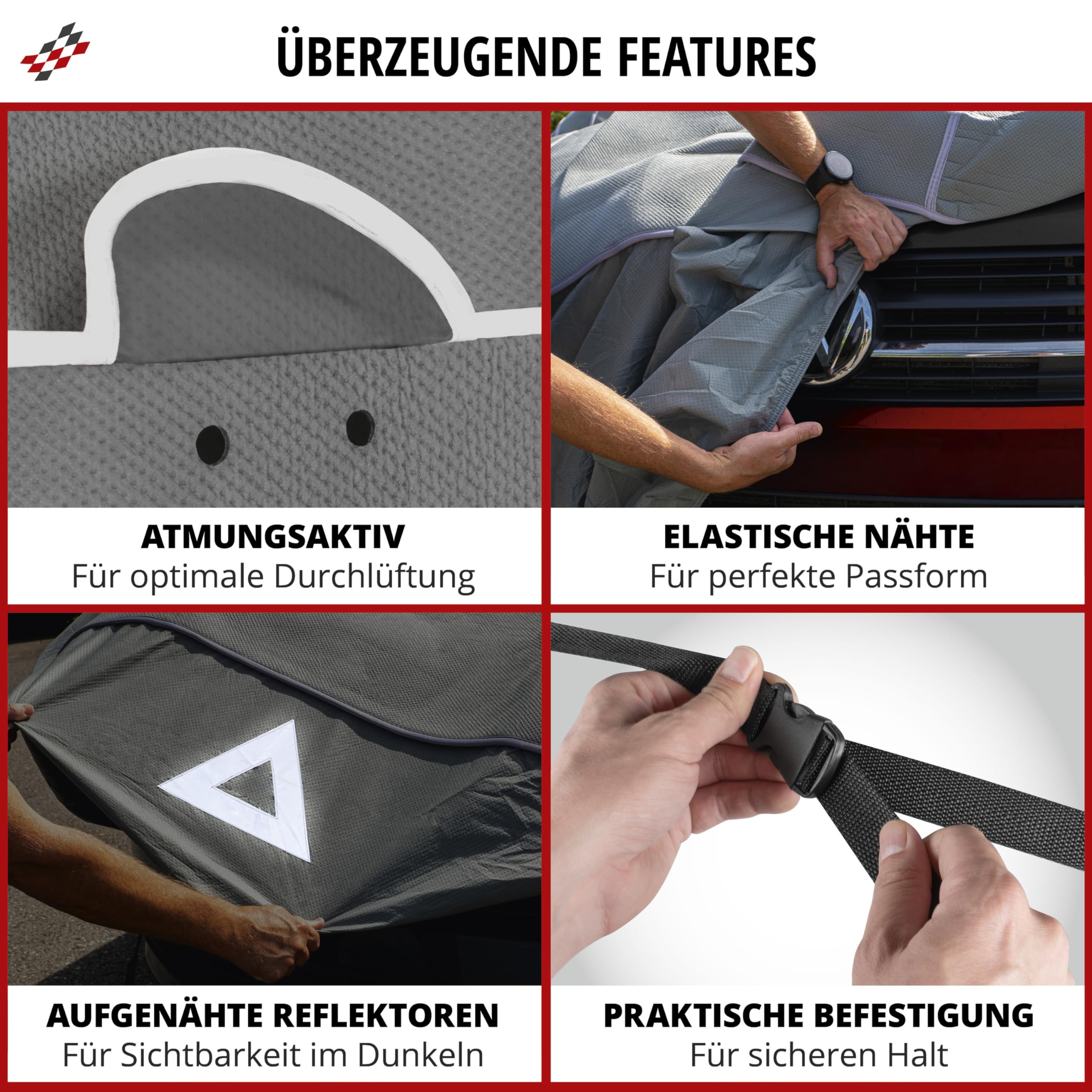 WALSER Auto plandeka przeciwgradowa Hybrid UV Protect SUV, osłona przeciwgradowa wraz z zestawem mocującym, pokrycie samochodu grad, rozmiar: XL