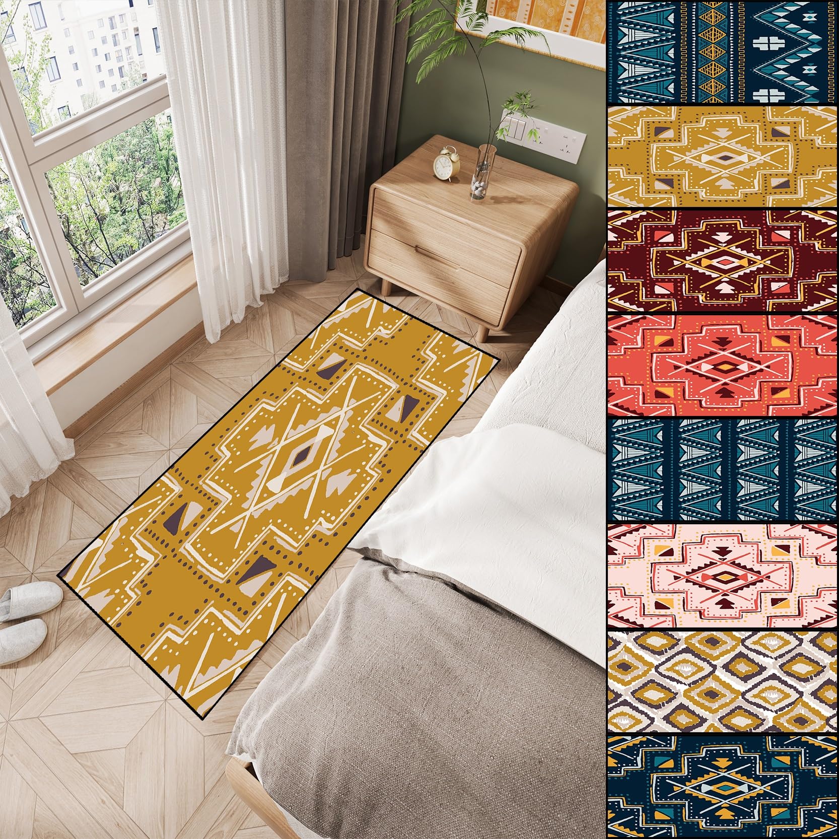 Tapis de salon réglable 120 x 300 cm pour sécuriser un sol glissant d'entrée