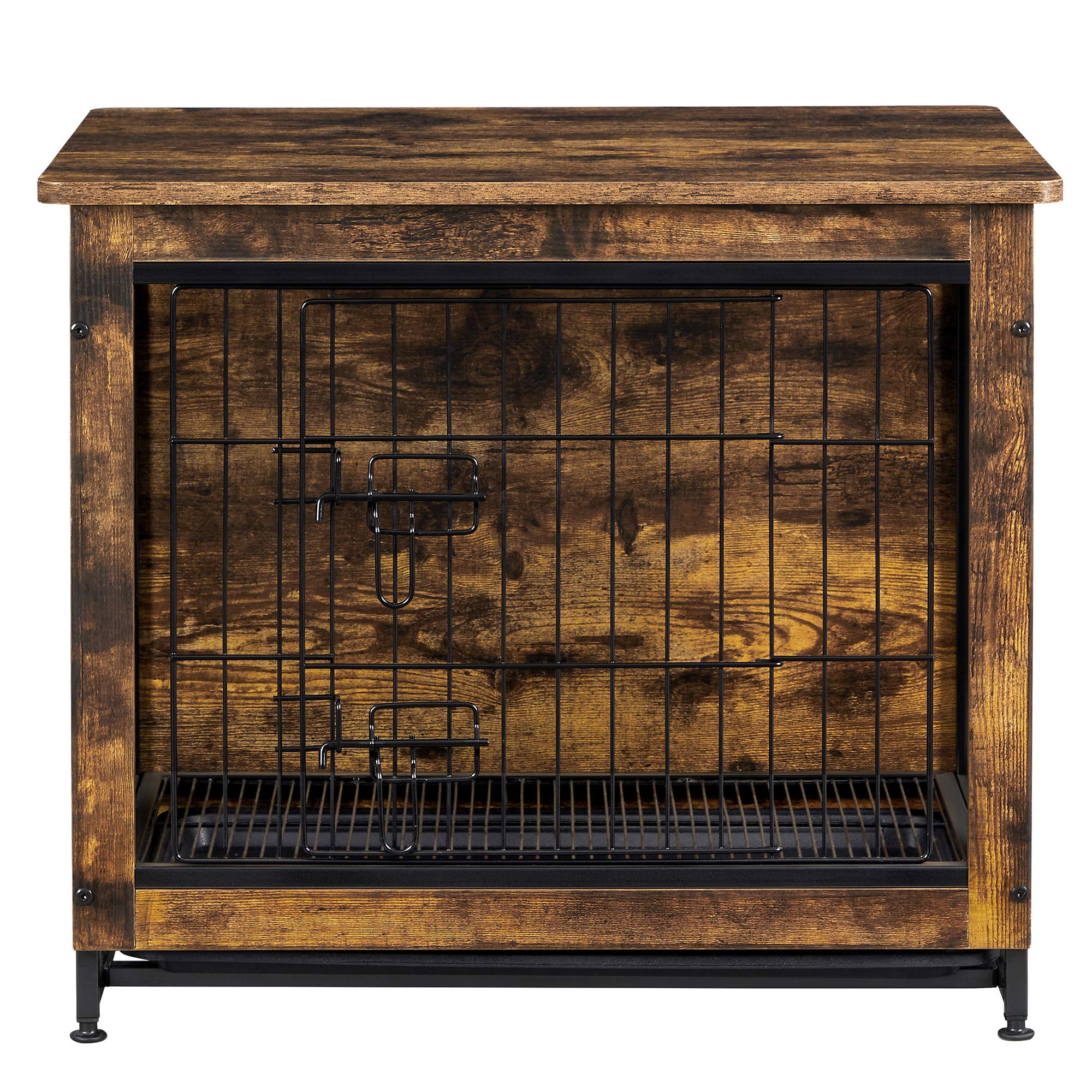 FEANDREA Wooden Dog Crate, Indoor Pet Crate End Table, Dog Furniture