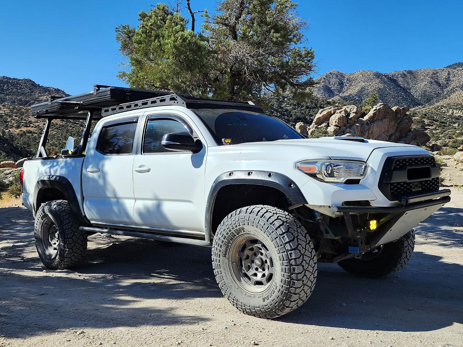 RockTrix RT117 17 Inch Wheel Compatible with Toyota 2001+ Tacoma, 6x5.5" 6x139.7, 17x9-38mm Offset, 3.5 Inch Backspace, 106.1mm Bore, Also fits 2002+ 4Runner, FJ Cruiser, 99-06 Tundra, Gunmetal