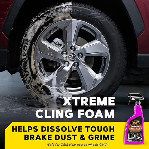 Vista 4 de Meguiar's Hot Rims Wheel & Tire Cleaner, Powers Through Brake Dust & Grime – 24 Oz Spray Bottle