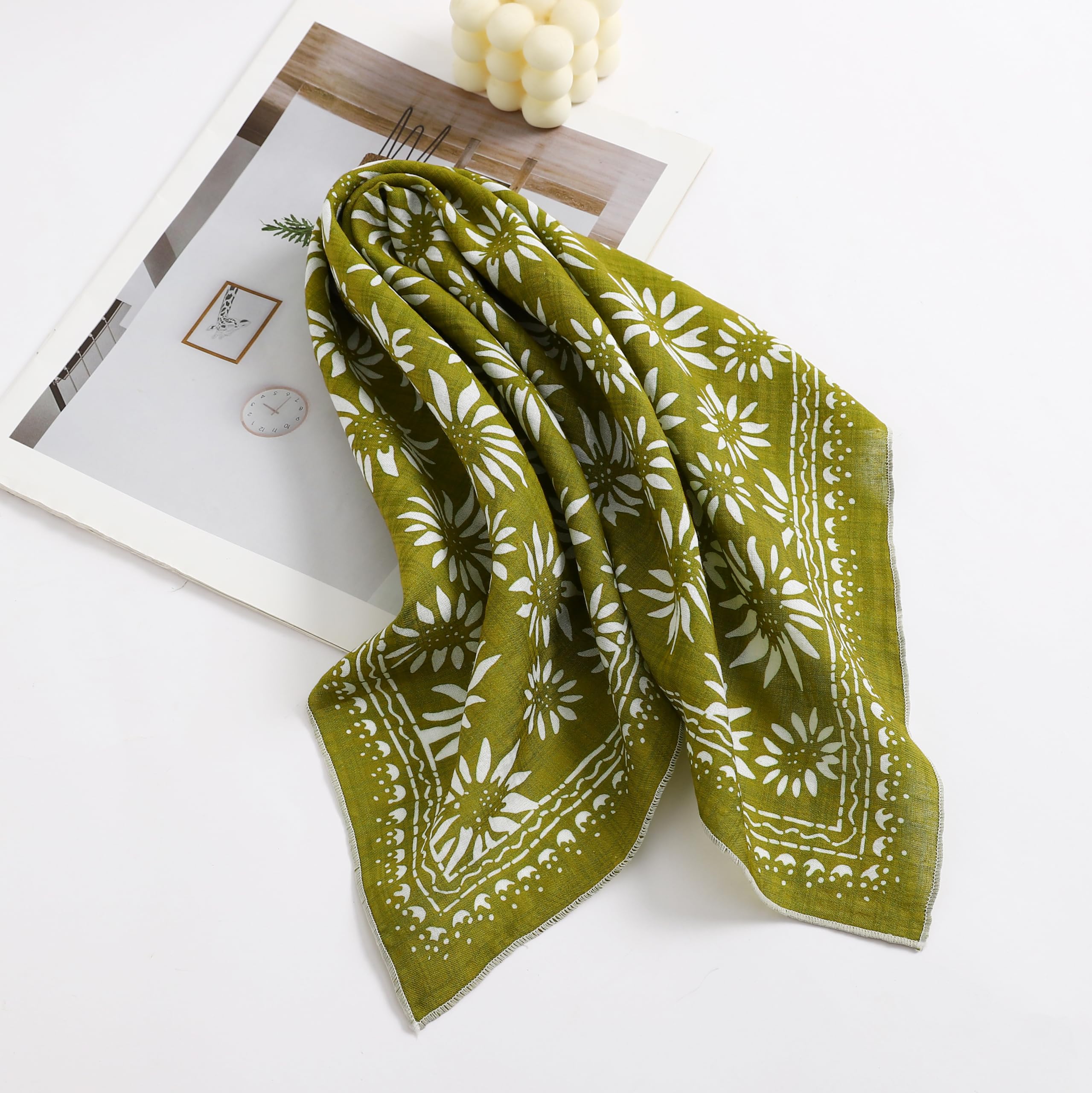STARWHISPER Bandana multicolor de algodón de 22 x 22 pulgadas para mujeres y hombres, diadema multiusos para el pelo, bufanda protectora