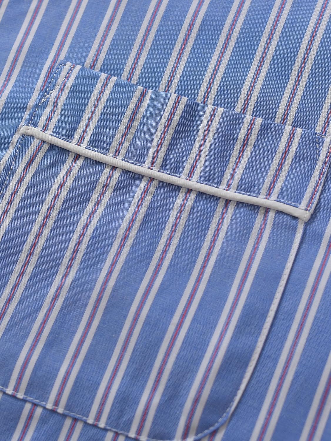 Latuza Men's Button Down Pajama Top 2 Pack Cotton Sleep Shirt - Image 5