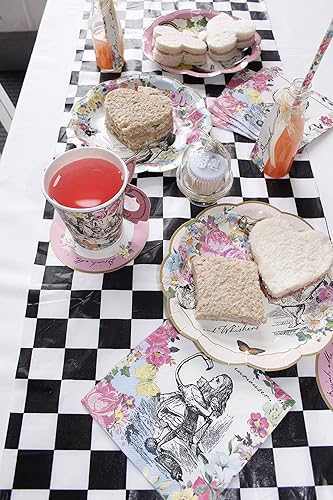 Miniatura 9 de Talking Tables Suministros de fiesta de Alicia en el país de las maravillas juegos de tazas de té y platillos  Ideal para fiestas de té con