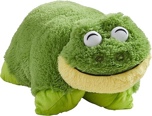 Pillow Pets Friendly Frog - Juguete de peluche de 18 pulgadas, color verde
