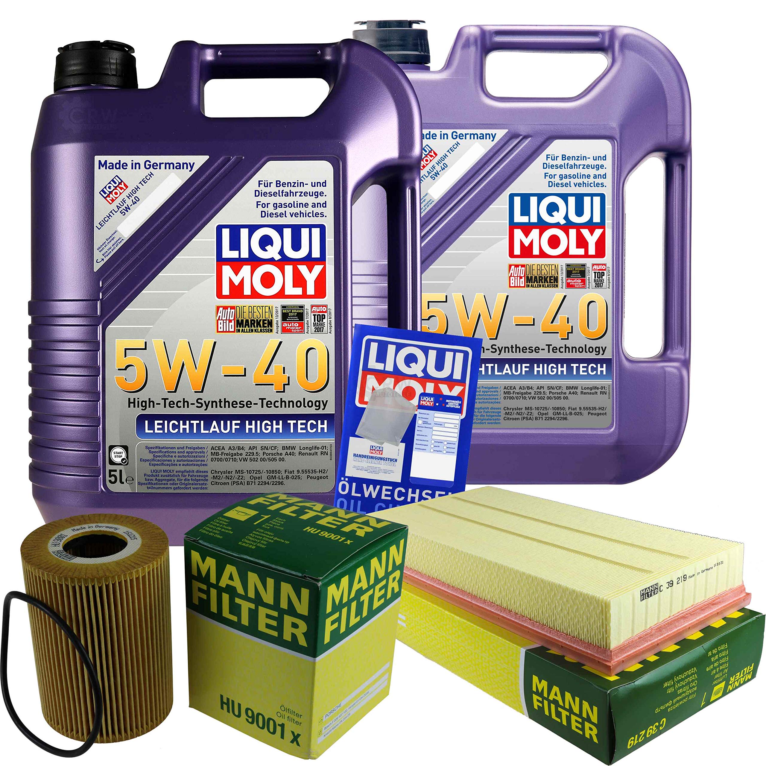 Kit d'inspection 10 l LM LL High Tech 5W-40 + filtre à air MANN
